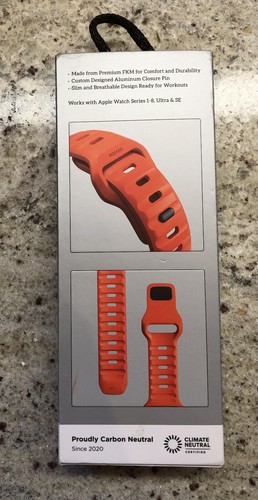 NWT NOMAD Waterproof Ultra Orange Sport Band for Apple Watch Ultra 45/46/49mm - Picture 3 of 5