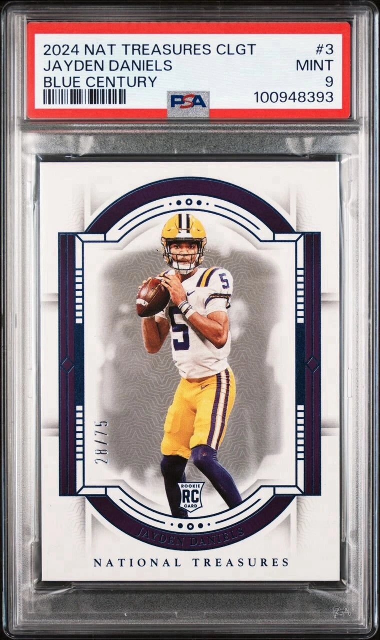 Jayden Daniels Panini National Treasures Collegiate #3 Blue Century