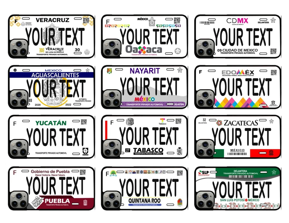 MEXICO PLACA БАМПЕР ТЕЛЕФОНА ЧЕХОЛ / ЧЕХЛЫ PARA CELULAR CON MISÑO DE PLACAS MEXICO - Изображение 2 из 4