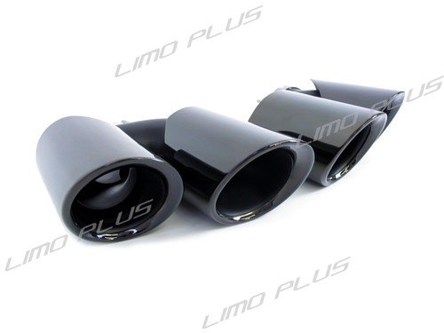 Gloss Black Steel Exhaust Tip Muffler for Porsche Macan Base 2.0 2019-2024 - Picture 7 of 9