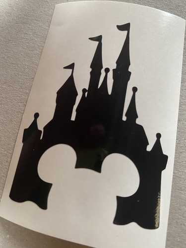 Disney Castle/Mickey Mouse Silhouette Vinyl Sticker - Picture 2 of 2