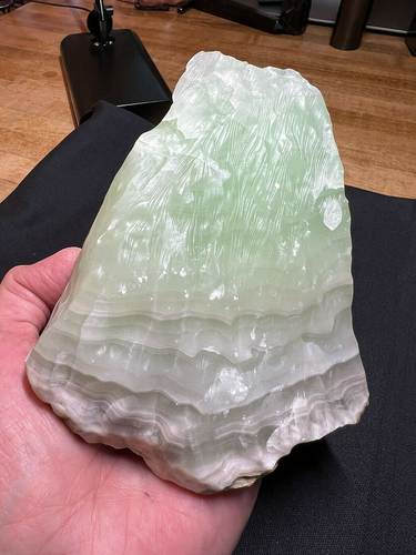 Rare Lime Green Phantom Zebra Calcite Crystal Gemstone Natural Rock Specimen 003 - Picture 12 of 12