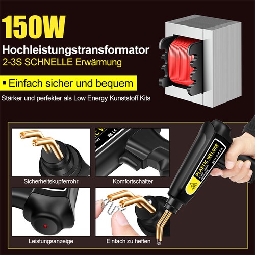 Schweißgerät Auto Kunststoff Reparatur Kit Schweißen +Klammer KFZ Stoßstange Set - Bild 7 von 16