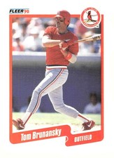 1990 Fleer #242a Tom Brunansky
