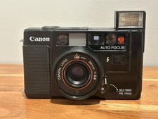 Canon AF35M II 35mm Point  Shoot Film Camera Black, Clean But Untested