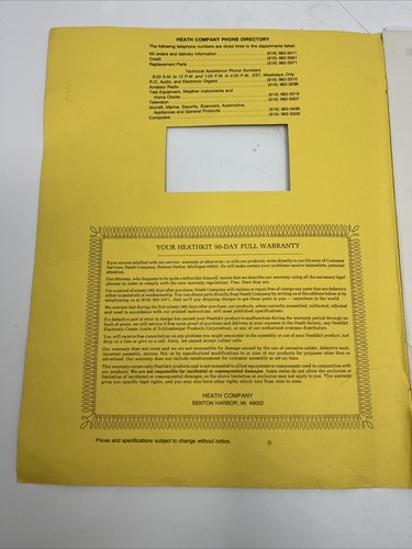 Fuente de alimentación de CA Heathkit manual modelo HWA-2036-3 ¡Con folleto ilustrativo! - Imagen 4 de 8