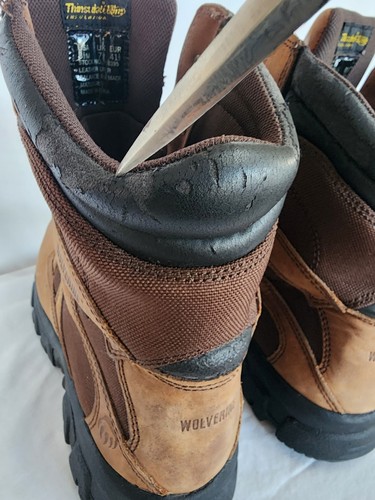 Men's Wolverine Waterproof Thinsulate Ultra Boots Size 8.5  Brown Lace Up - Picture 6 of 11