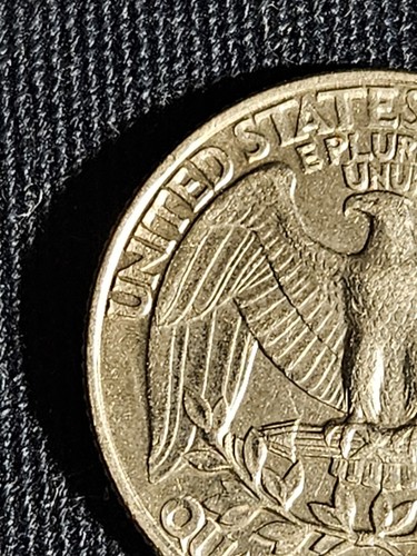 1991 Washington Quarter Errors Struck Off Center " In Cod We Trust" (VF) - Picture 11 of 12