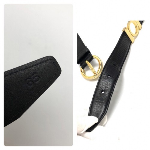 Salvatore Ferragamo West Belt Leather Gancini Gold Logo Bukle Black women - Picture 10 of 24