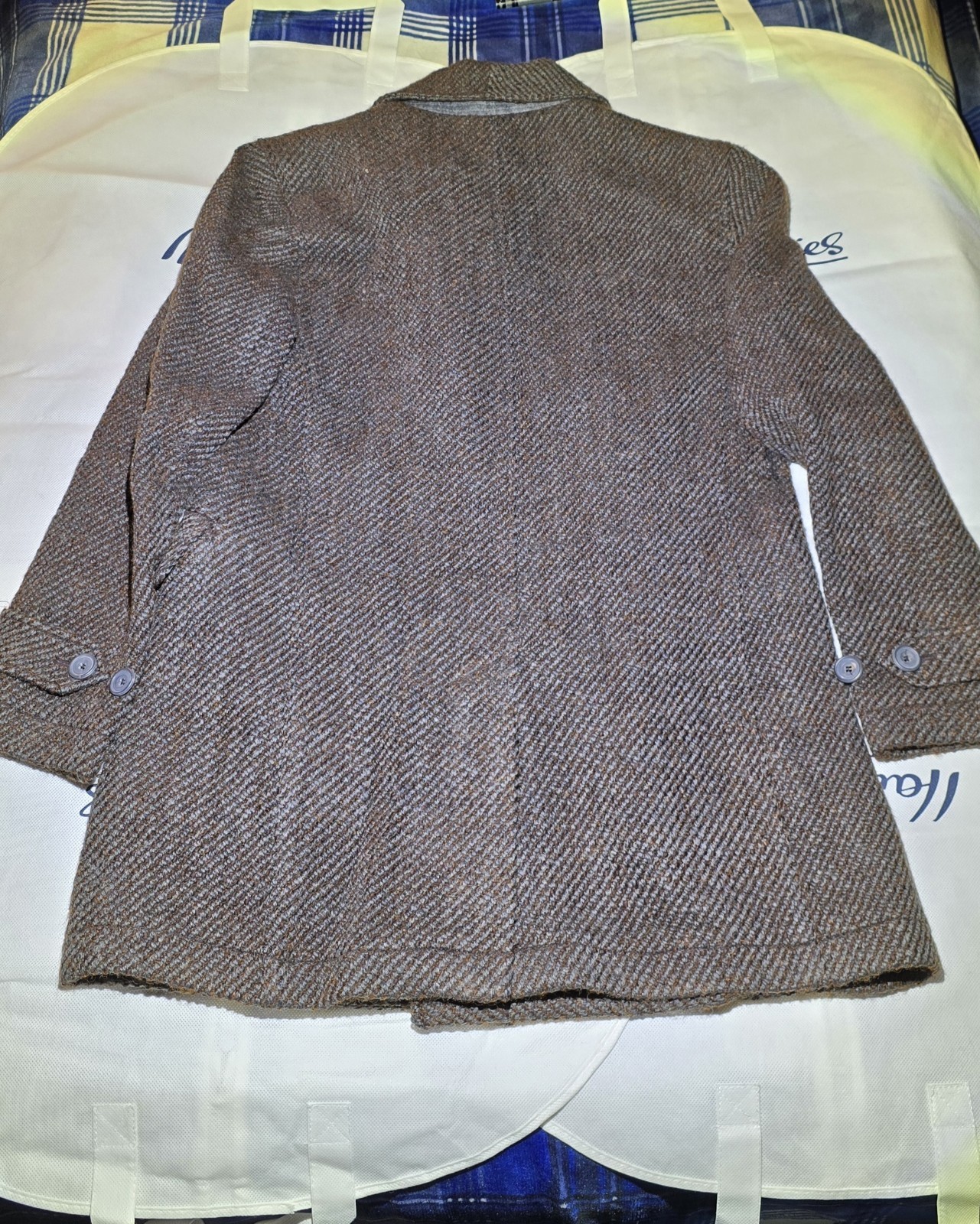 Hardy Amies Pea Coat, Winter Coat Jacket Men's Size L - Large image 6