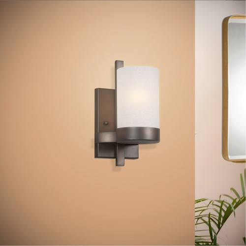 Forte Lighting 2548-01-32 Signature Wall Sconce Antique Bronze - Picture 2 of 2