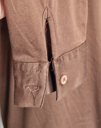 G. Davids Paris Pullover SHIRT Brown Stripe -Small- Vintage Mod 70s DC83S - Picture 9 of 11
