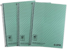 A5 Metallic Wirebound Notebook, 3 Pack, Ruled Pages for School, Work & Journalin
