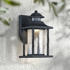 Westray Mission Outdoor Wall Light Fixture Black LED Dusk to Dawn 11 1/2" Porch