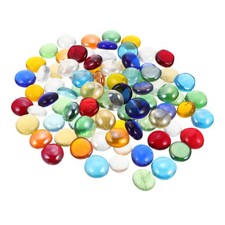 1 Bag Glass Marble Beads: Decorative Flat Beads Mini Glass Marbles Elegant