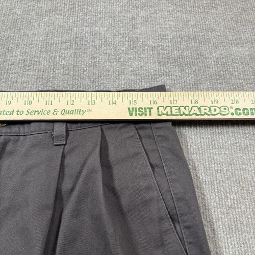Vintage 90s Dockers Hose Herren 33x30 Classic Fit Straight Leg Grau Plissee Khaki - Bild 15 von 17
