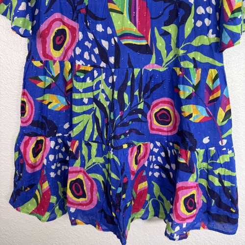 Maude Vivante Dress Womens Small Floral Tiered Boho Pockets Summer Casual - Picture 5 of 12