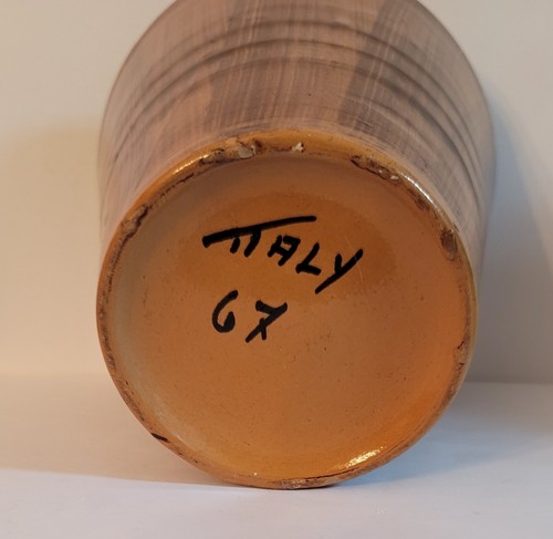 HANDMADE CERAMIC POT/PLANTER - ITALY '67 - 5" TALL X 5.5" DIAMETER - Bild 2 von 3