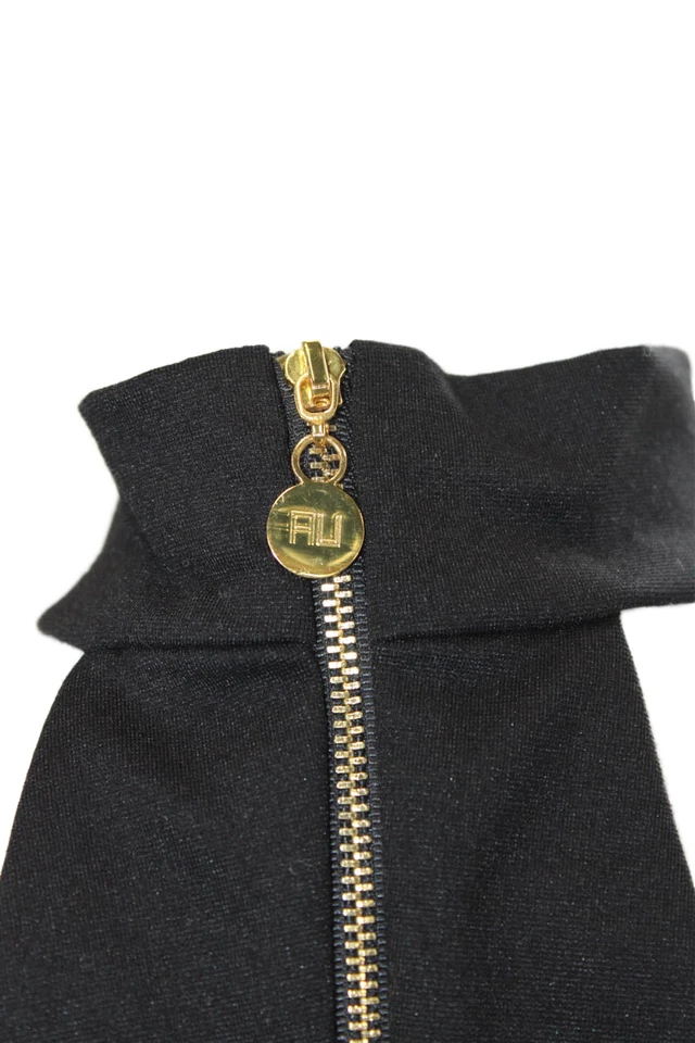 Vestido recto negro sin mangas con cremallera trasera cuello gargantilla Amanda Uprichard para mujer talla S Foto 4 de 4