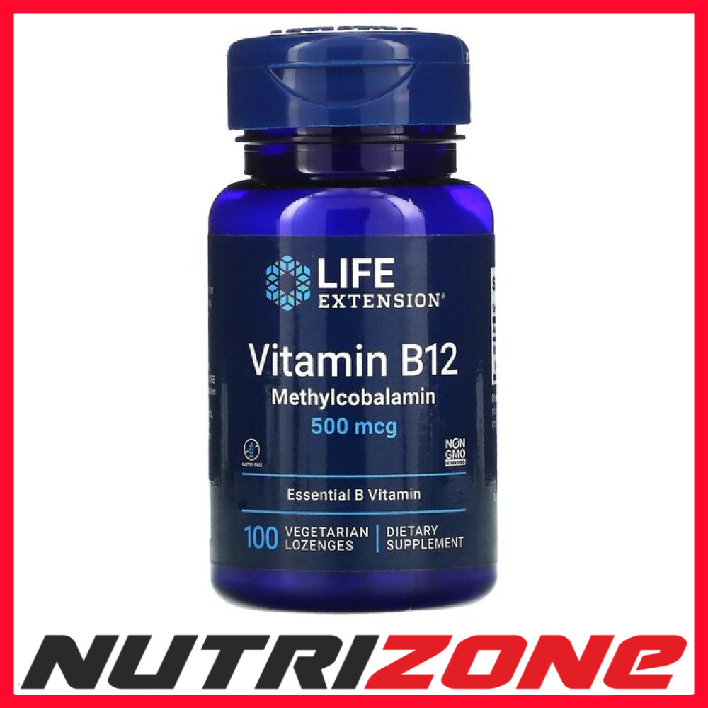 Life Extension Vitamin B12 Methylcobalamin 500mcg - 100 vegetarian lozenges