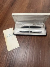 Vintage Parker 61 Fountain Pen & Pencil Set W/ Box + Guarentee Slip 1962 Gray
