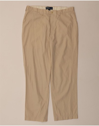 POLO RALPH LAUREN Herren Straight Chino Hose W36 L30 Beige Baumwolle DI16