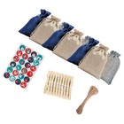 24Pcs Christmas Advent Calendar Burlap Gift Bags Set Decorations for Party