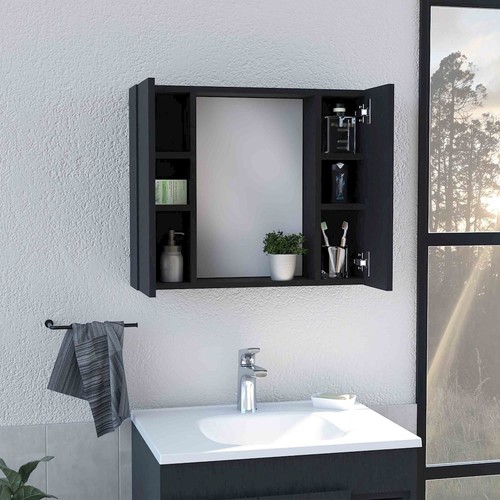 Medicine Cabinets Black MDF - Picture 2 of 5