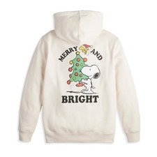 Peanuts Snoopy Woodstock Men's Hoodie Merry Bright Front Back Design