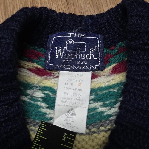 Vintage Woolrich Damen Strickpullover Medium Navy Wolle - Bild 6 von 8