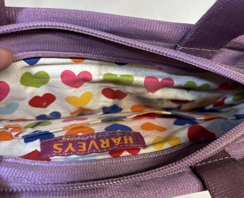 Bolso Cartera HARVEYS Original Cinturón de Seguridad Púrpura Cierre con Cremallera NECESITA LIMPIEZA - Imagen 10 de 24