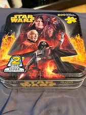Star Wars Two Sided Darth Vader Shaped 500 Piece Puzzle In Collectible Tin