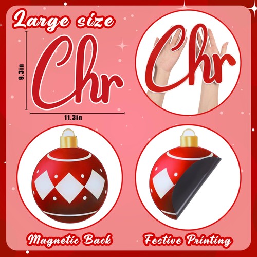 Große Weihnachts Garagentor Deko mit Magneten 32 Stück Set - Bild 6 von 8