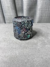 Stained Glass Mosaic Votive Tealight Candle Holder Multicolor 2.5 Inch