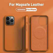 Luxury Leather MagSafe Magnetic Case for iPhone 15/14/13 Pro Max Plus Mini