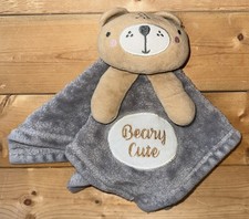 Beary Cute Plush Freckled Teddy Bear Baby Lovey Forest Woodland Stuffed Animal