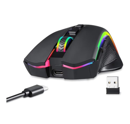 Redragon M602 Griffin RGB Gaming Mouse, Spectrum Backlit M602-KS, Black Wireless - Picture 3 of 8