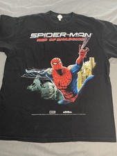 Spider-Man Web of Shadows SHIRT Large Sony PS3 XBOX 360 Vintage y2k Promo Game