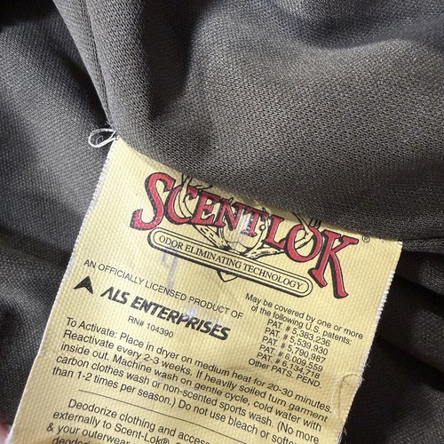 VTG Cabelas ScentLok Hunting Coveralls XL Made in Canada Scent Control Suit Zip - Picture 10 of 11