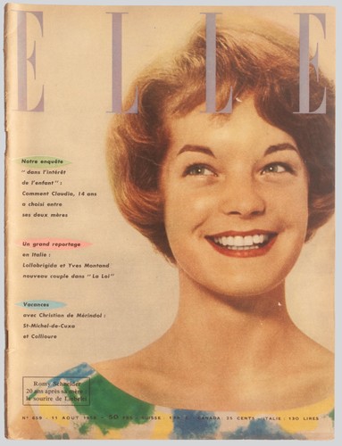 'ELLE' FRENCH VINTAGE MAGAZINE ROMY SCHNEIDER COVER 11 AUGUST 1958 - Picture 1 of 4