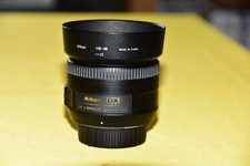 Nikon AF-S DX Nikkor 35mm f/1.8G with HB-46 hood and caps - Read Description.