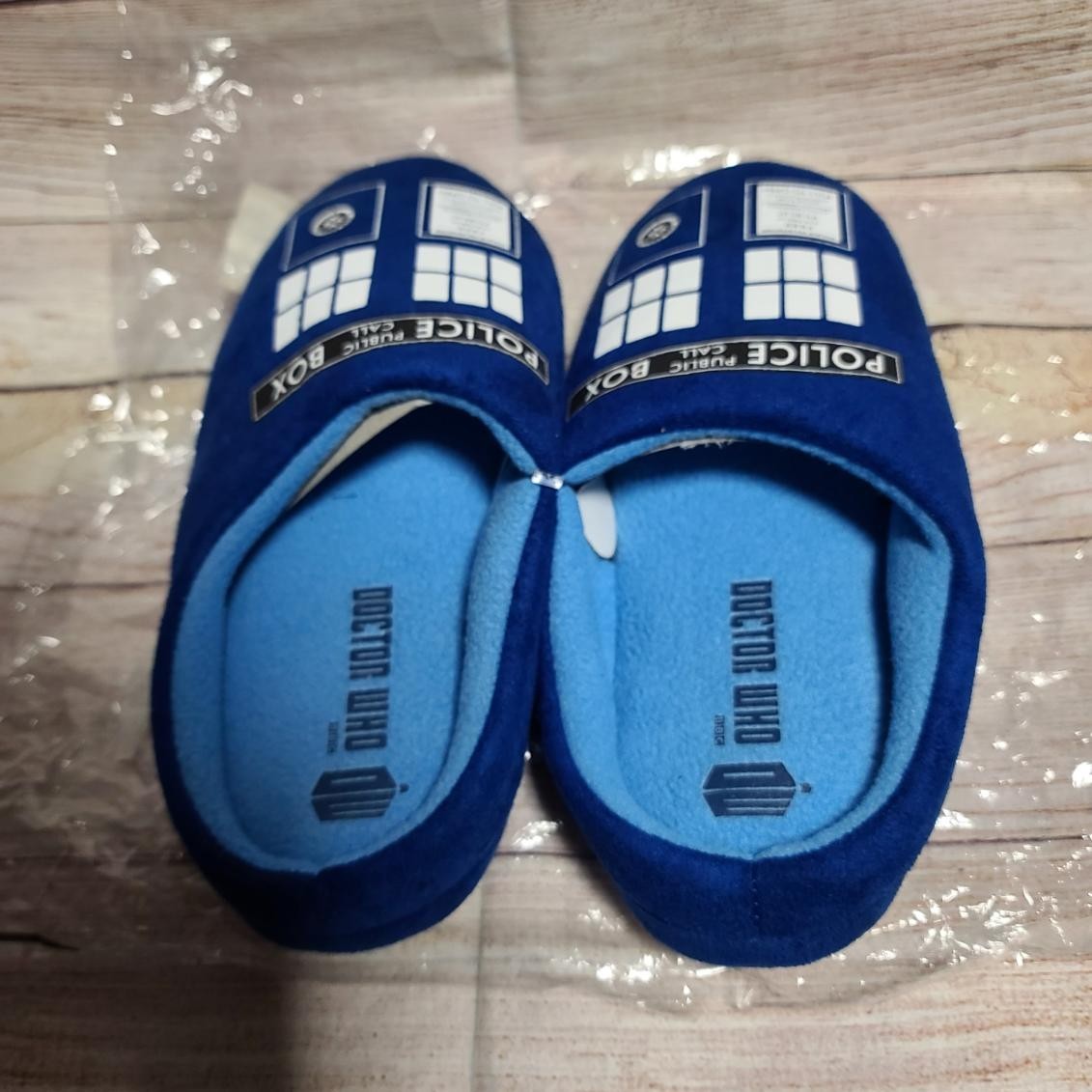 BBC Doctor Who Women's TARDIS Slippers - Blue Medium/10 - Fits Adult/Teens - NWT image 5