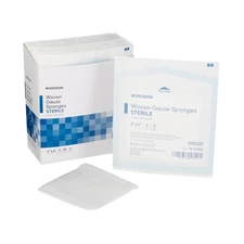 McKesson 16-4242 12-Ply Cotton Gauze Sponges Sterile Bandages 4 X 4" 1200 Ct