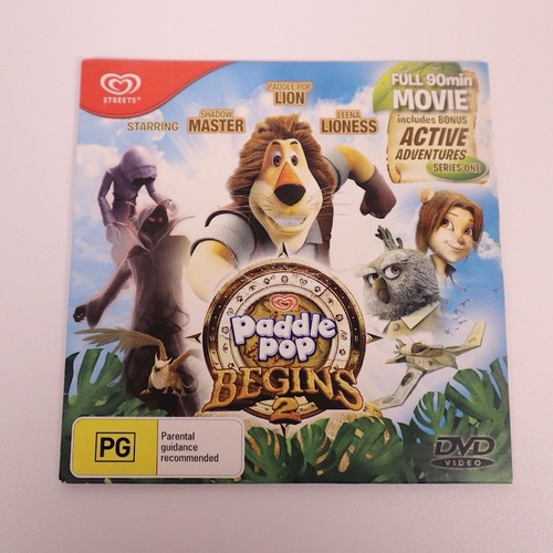 Paddlepop Begins 2 DVD Full Length 90 minute Paddle Pop Lion Movie