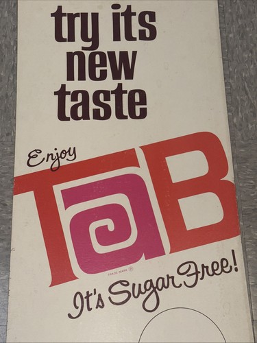 Rare Vintage 1960’s 70’s TAB Coca Cola Company Soda Cardboard Advertising Litho - Picture 4 of 12