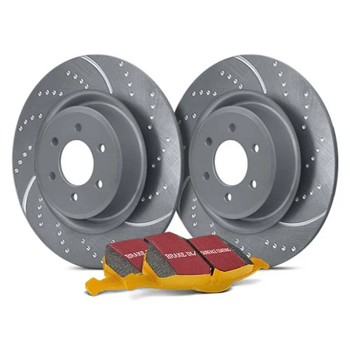 For Mercedes-Benz SLK350 05-11 Brake Kit EBC Stage 5 Super Street Dimpled & - Picture 1 of 4