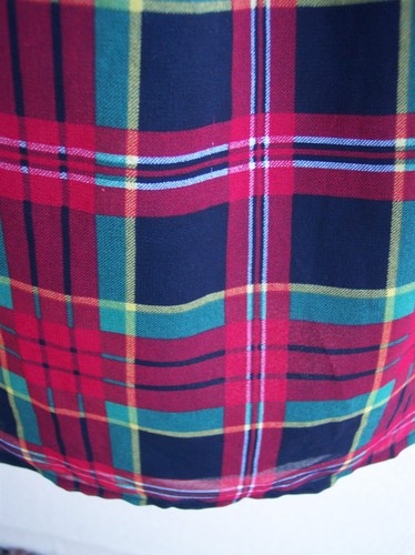 Talbots rot grün Schottenkaro Chiffon Top Übergröße X 0x gefüttert Bluse Hemd - Bild 6 von 12