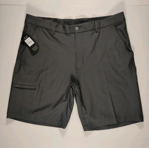 GREG NORMAN Golf-NWT-Men's Charcoal Stretch Polyester Blend Golf Shorts-Size 36