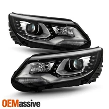 Fits 2012-2017 Volkswagen VW Tiguan Projector LED DRL Headlights Light