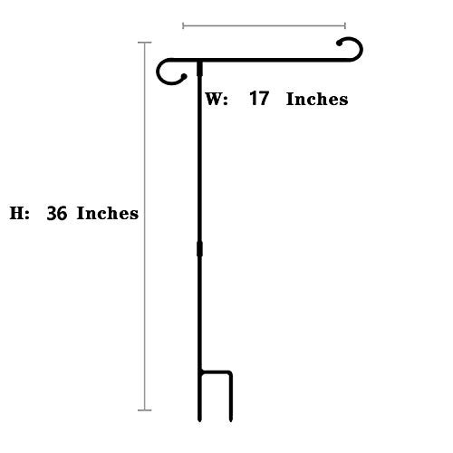 Garden Flag Pole Stand Durable Garden Flag Holder18 X35.5 Yard Banner Pole - Picture 5 of 8